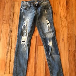True Craft shredded jeans, size 1